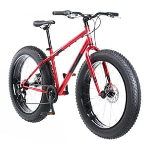 Mongoose Dolomite Mens Fat Tire Mountain Bike, 26-inch Wheels, 4-Inch Wide Knobby Tires, 7-Speed, for $413