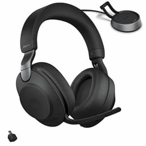 Jabra Evolve2 85 MS Wireless Headphones with Link380c & Charging Stand, Stereo, Black Wireless for $499