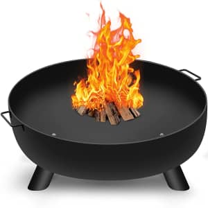 Amagabeli 30" Cast Iron Wood Burning Fire Pit for $93
