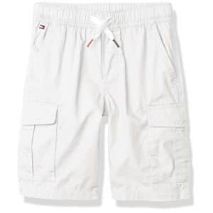 Tommy Hilfiger Boys' Drawstring Cargo Pocket Short, Bright White, 7 for $26