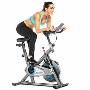 ANCHEER Stationary Exercise Bike, Indoor Cycling Bike Belt Drive with APP Connection, Adjustable for $180 ANCHEER Stationary Exercise Bike, Indoor Cycling Bike Belt Drive with APP Connection, Adjustable for $180