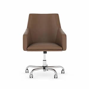 Bush Furniture Bush Business Furniture London Mid Back Leather Box Chair in Saddle Tan for $289 Bush Furniture Bush Business Furniture London Mid Back Leather Box Chair in Saddle Tan for $289