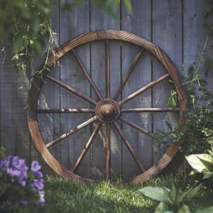 Char-Log 30" Fir Wood Wagon Wheel for $28 Char-Log 30" Fir Wood Wagon Wheel for $28