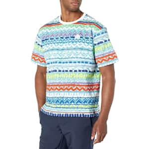 LRG mens Lrg Men's Block Party Collection Short Sleeve Knit Shirt, Blue, Medium US for $9
