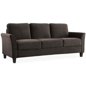 Lifestyle Solutions Wesley Microfiber Curved-Arm Sofa for $208 Lifestyle Solutions Wesley Microfiber Curved-Arm Sofa for $208