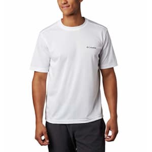 Columbia Men's Meeker Peak Short Sleeve Wicking UPF 15 Crew Shirt, White, 6X for $25 Columbia Men's Meeker Peak Short Sleeve Wicking UPF 15 Crew Shirt, White, 6X for $25