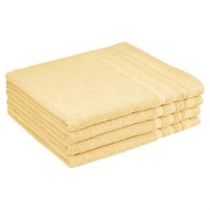 AmazonBasics Cosmetic Friendly Bath Towel 4-Pack, Cute Custard for $27 AmazonBasics Cosmetic Friendly Bath Towel 4-Pack, Cute Custard for $27