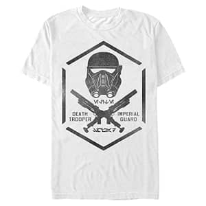 Star Wars Men's Rogue One Crossbones T-Shirt, White, X-Large for $17
