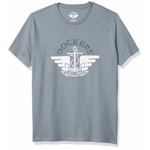 Dockers Men's Short Sleeve Crewneck T-Shirt, Trooper Logo, X-Large for $15