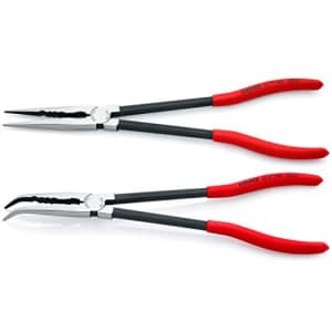 KNIPEX Tools - 2 Piece Extra Long Needle Nose Pliers Set With Keeper Pouch (28 71 280, 28 81 280 for $84