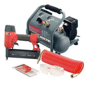SENCO PC1343 18 Gauge Finish Nailer and 1/2 HP 1 Gallon Hand Carry Air Compressor Combo Kit for $356 SENCO PC1343 18 Gauge Finish Nailer and 1/2 HP 1 Gallon Hand Carry Air Compressor Combo Kit for $356