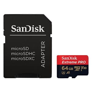SanDisk Extreme PRO microSDXC Memory Card Plus SD Adapter up to 100 MB/s, Class 10, U3, V30, A1 - for $40