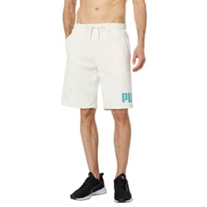 PUMA Men's Big Logo 10" Shorts, Pristine, X-Large for $24