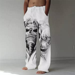 Men's Fashion Print Drawstring Pants for $13