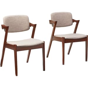 Baxton Studio Gonza Upholstered Dining Armchair 2-Pack for $166