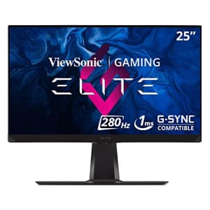 ViewSonic Elite XG250 25 Inch 1080P 1MS 280Hz IPS Gaming Monitor with GSYNC Compatible, HDR400, RGB for $320