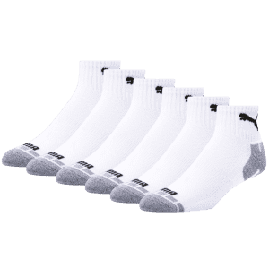 PUMA Men's Quarter Crew Cat Socks 6-Pack for $8 PUMA Men's Quarter Crew Cat Socks 6-Pack for $8