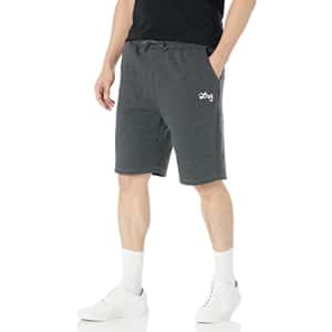 LRG Lifted Research Group Men's Fleece Shorts, Charcoal Heather, 4X for $33