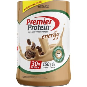Premier Protein 100% Whey Protein Powder 23.9-oz. Tub for $14 via Sub & Save