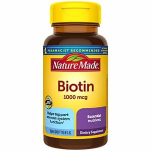 Nature Made Biotin 1000 mcg Softgels, 120 Count (Packaging May Vary) for $18