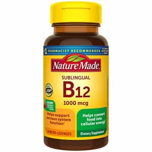 Nature Made Sublingual Vitamin B12 1000 mcg Micro-Lozenges, 50 Count for Metabolic Health (Pack of for $26 Nature Made Sublingual Vitamin B12 1000 mcg Micro-Lozenges, 50 Count for Metabolic Health (Pack of for $26