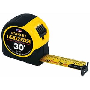 Stanley Hand Tools 1-1/4" x 30-Foot FatMax Tape Measure for $27 Stanley Hand Tools 1-1/4" x 30-Foot FatMax Tape Measure for $27