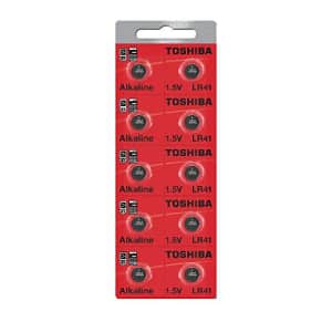 Toshiba LR41 Battery 3V Battery 1.5V Alkaline (50 Batteries) for $14 Toshiba LR41 Battery 3V Battery 1.5V Alkaline (50 Batteries) for $14