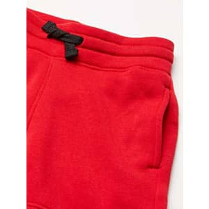 Southpole - Kids Boys' Big Jogger Shorts in Basic Solid Colors and Fleece Fabric, Red Chenille for $13 Southpole - Kids Boys' Big Jogger Shorts in Basic Solid Colors and Fleece Fabric, Red Chenille for $13