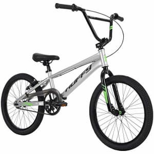 Huffy Axilus 20" BMX Bike, Steel Frame, Race Style, Matte Silver for $200