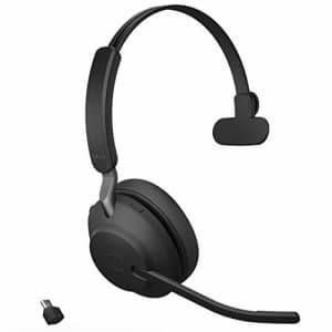Jabra Evolve2 65 MS Wireless Headset with Link380c, Mono, Black Wireless Bluetooth Headset for for $235