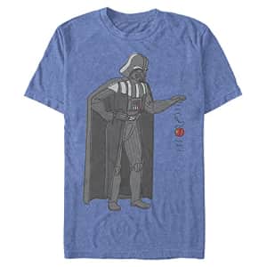 Star Wars Men's Force Yoyo T-Shirt, Ocean Blue Heather, 3X-Large for $19