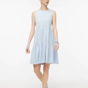 J.Crew Factory Women's Sleeveless Knit Tiered Mini Dress for $10