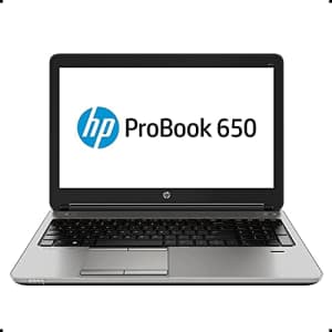 HP ProBook 650 G1 15.6" Laptop, Intel Core i7, 16GB RAM, 256GB SSD, Windows 10 Pro. Refurbished for $400