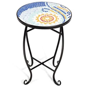 Giantex Mosaic Round Side Accent Table Patio Plant Stand Porch Beach Theme Balcony Back Deck Pool for $55 Giantex Mosaic Round Side Accent Table Patio Plant Stand Porch Beach Theme Balcony Back Deck Pool for $55