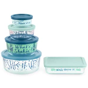 Pyrex Decorated What's Shaking 10-Pc. Food Storage Container Set for $20 Pyrex Decorated What's Shaking 10-Pc. Food Storage Container Set for $20