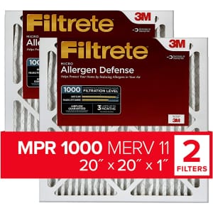 Filtrete 20x20x1 Micro Allergen Defense AC Furnace Air Filter 2-Pack for $27 via Sub & Save