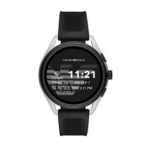 Emporio Armani Men's Smartwatch 3 Touchscreen Aluminum and Rubber Smartwatch, Black and for $356