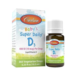 Carlson Labs Carlson - Baby's Super Daily D3, Baby Vitamin D Drops, 400 IU (10 mcg) per Drop, 1-Year Supply, for $12