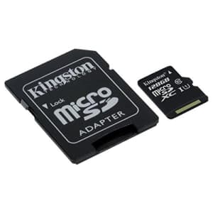 Kingston Canvas Select 128GB microSDHC Class 10 microSD Memory Card UHS-I 80MB/s R Flash Memory for $20