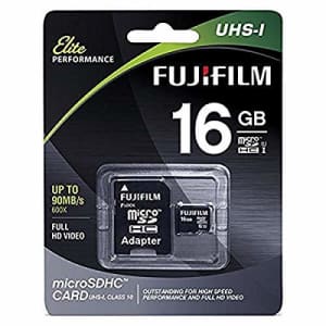 Fujifilm Elite 16GB microSDHC Class 10 UHS-1 Flash Memory Card 600x / 90MB/s for $15 Fujifilm Elite 16GB microSDHC Class 10 UHS-1 Flash Memory Card 600x / 90MB/s for $15