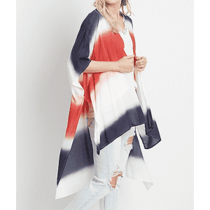 Maurices Women's Americana Tie Dye Ruana for $11 Maurices Women's Americana Tie Dye Ruana for $11