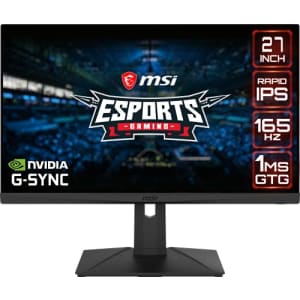 MSI Optix G273QPF 16:9 Aspect Ratio Anti-Glare Super Narrow Bezel 1ms 2560 x 1440 (QHD) 165Hz for $310 MSI Optix G273QPF 16:9 Aspect Ratio Anti-Glare Super Narrow Bezel 1ms 2560 x 1440 (QHD) 165Hz for $310