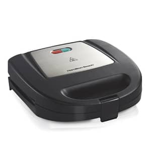 Hamilton Beach Sandwich Maker, Makes Omelettes and Grilled Cheese, 4 Inch, Easy to Store (25430), for $22