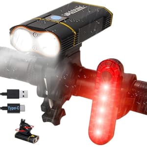 Rechargeable LED Bicycle Light Set for $23