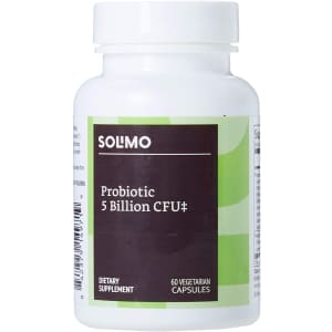 Solimo Probiotic 5 Billion CFU 60-Count Vegetarian Capsules for $6.67 via Sub & Save