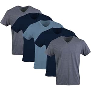 Gildan Men's V-Neck T-Shirt 5-Pack for $12