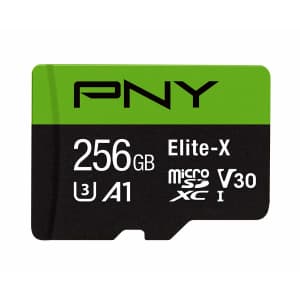 PNY 256GB Elite-X Class 10 microSDXC Memory Card for $38