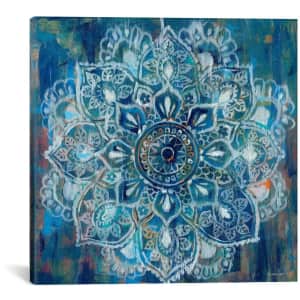 iCanvas "Mandala in Blue II" 37" x 37" Canvas Wall Art for $99 iCanvas "Mandala in Blue II" 37" x 37" Canvas Wall Art for $99