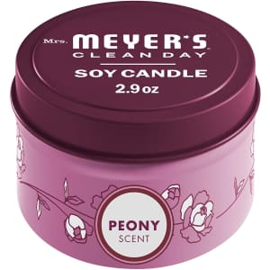 Mrs. Meyer's Clean Day Scented Soy Candle 2.9-oz. Tin for $4