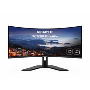 Gigabyte G34WQC 34" 144Hz Ultra-Wide Curved Gaming Monitor, 3440 x 1440 VA 1500R Display, 1ms for $745